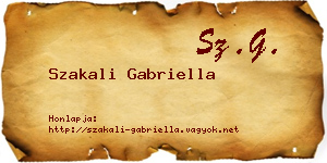 Szakali Gabriella névjegykártya
