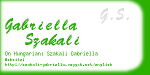 gabriella szakali business card